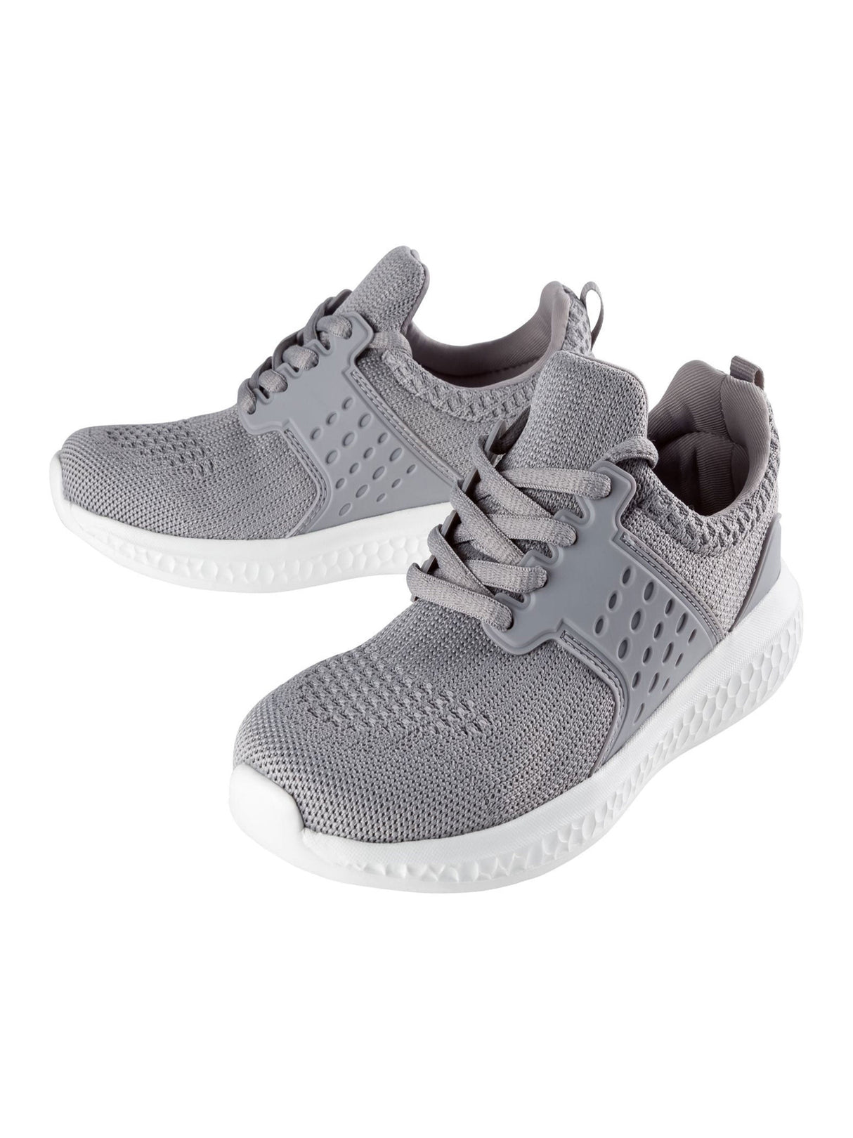 Image for Kids Girl Textured Lace Up Sport Shoes,Grey