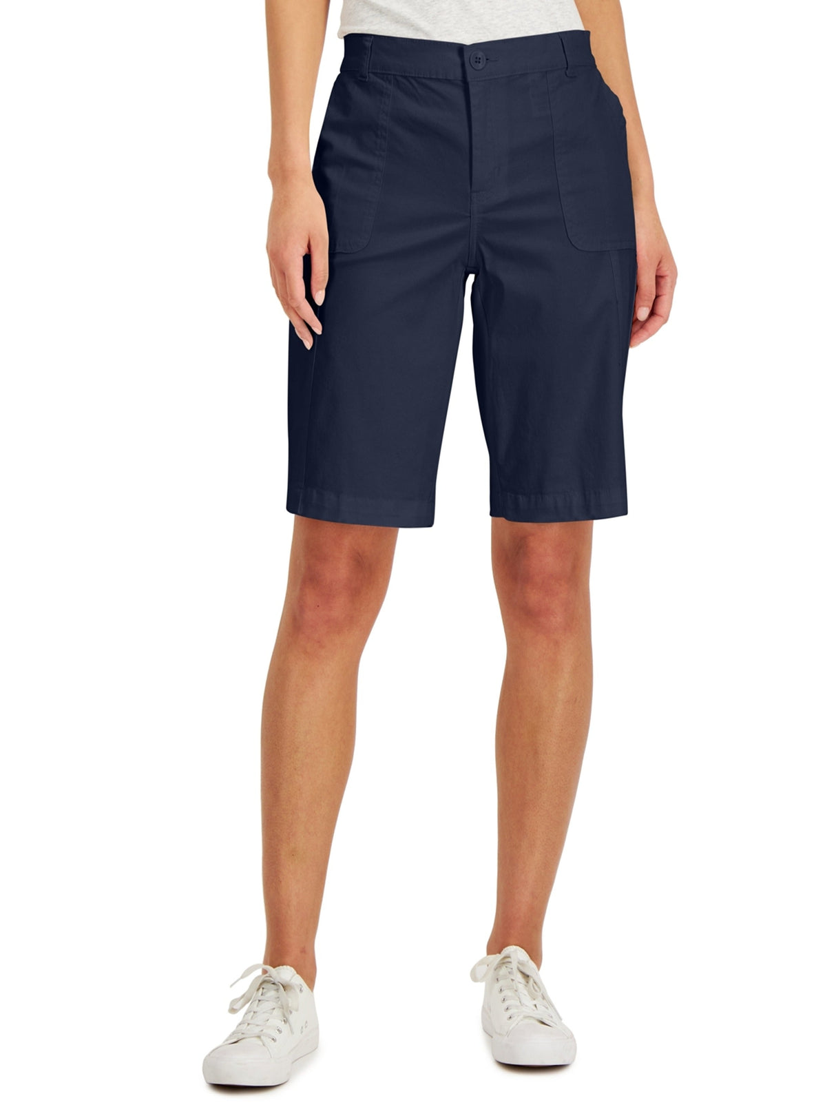 Image for Women's Plain Solid Cotton Short,Navy