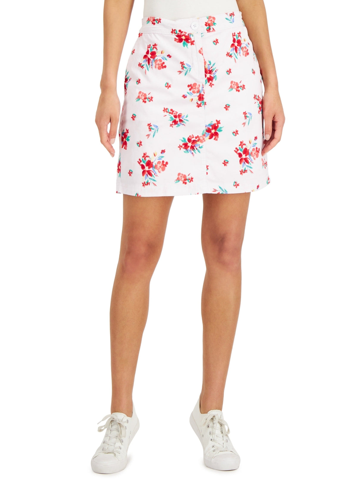 Image for Women's Floral-Print Skort,White