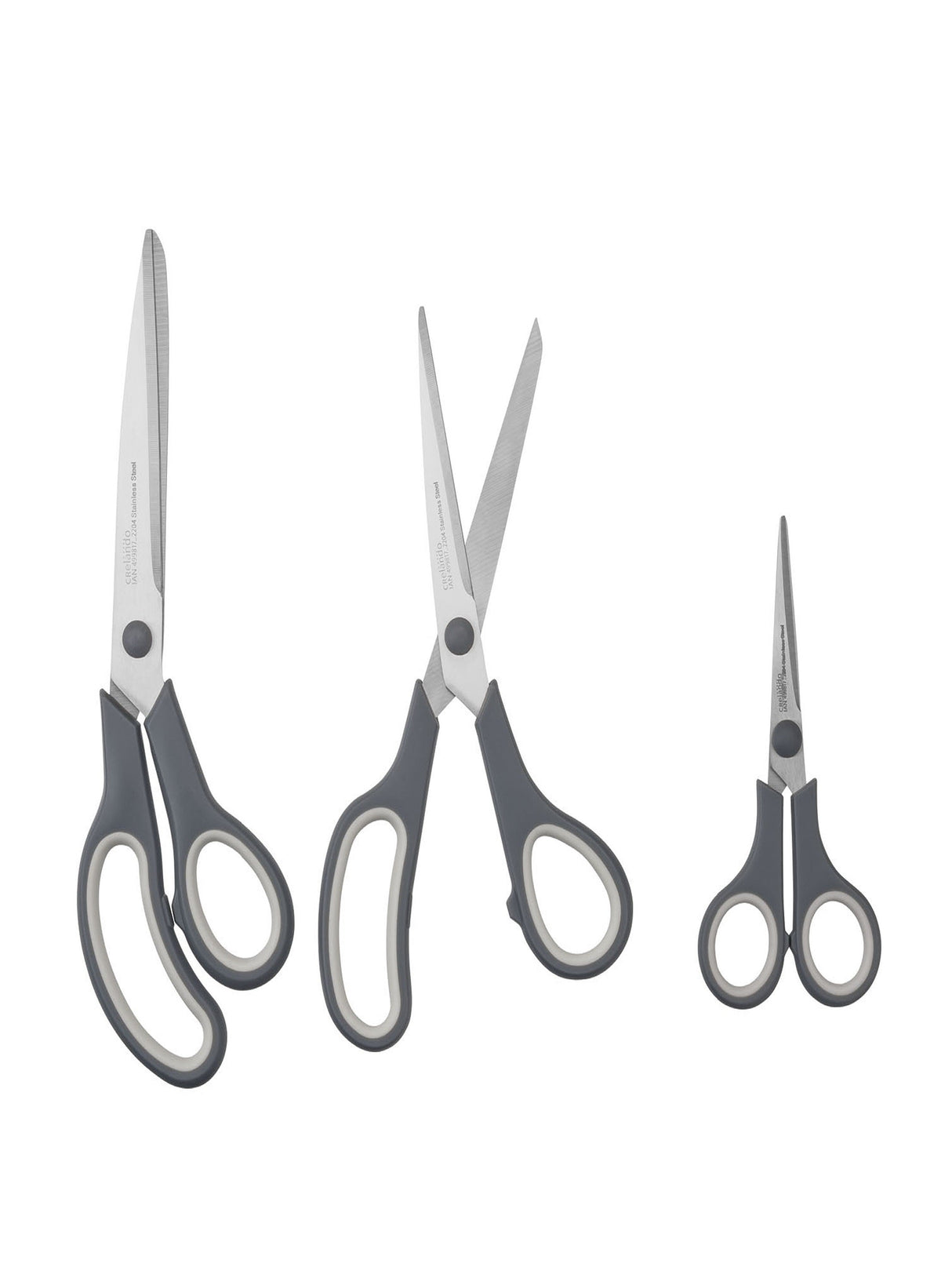 Image for 3-Piece Scissors Set, Dark Grey
