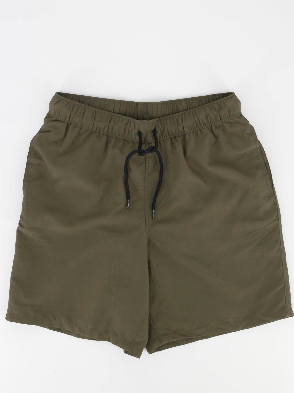 Image for Men's Plain Solid Swim Short,Olive