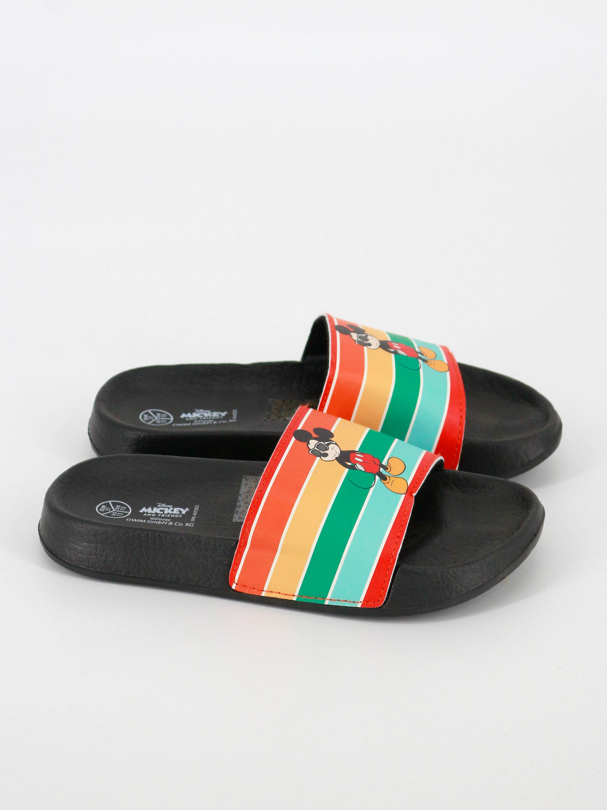 Image for Kids Girl Striped Slide Sandals,Multi