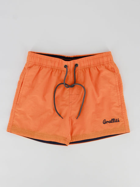 Image for Kids Boy Brand Logo Embroidered Swim Short,Orange