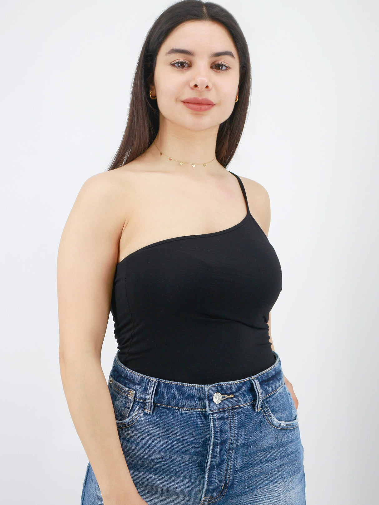 Image for Women's One Strap Bodysuit,Black