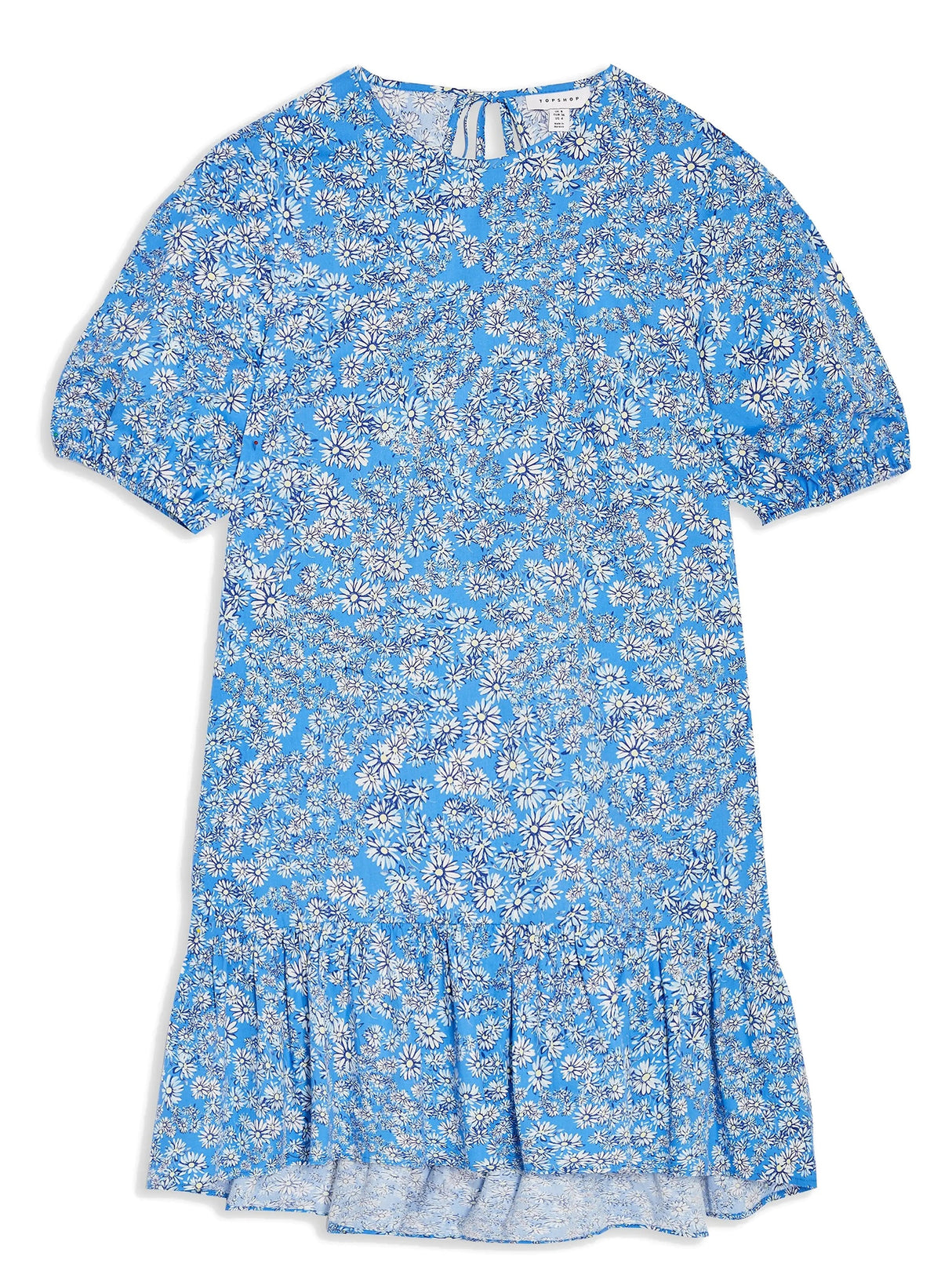 Image for Women's Floral Printed Open Back Dress,Blue