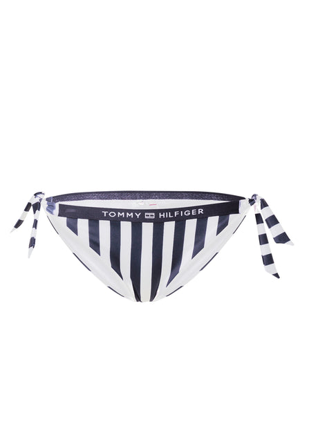 Image for Women's Striped Side Tie Bikini Bottom,Navy