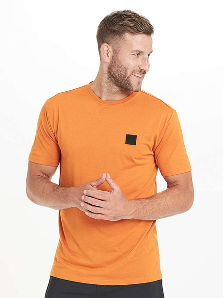 Image for Men's Brand Logo Embroidered T-Shirt,Orange