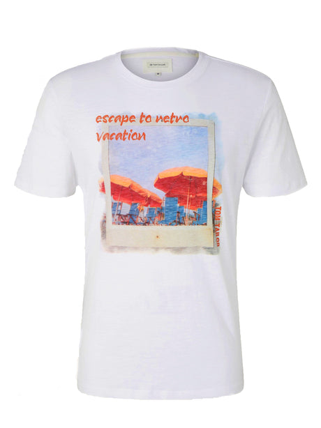 Image for Men's Graphic Printed T-Shirt,White