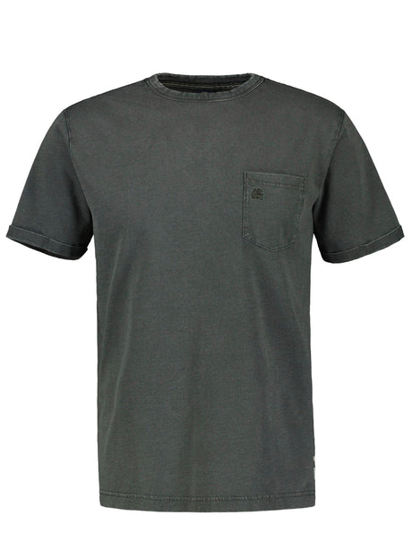Image for Men's Brand Logo Embroidered Washed T-Shirt,Olive