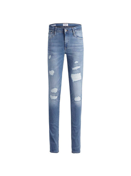 Image for Men's Ripped Washed Skinny Jeans,Blue