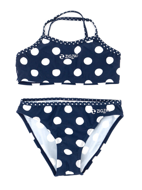 Image for Kids Girl Brand Logo Printed 2 Pieces Polka Dots Bikini Set,Navy