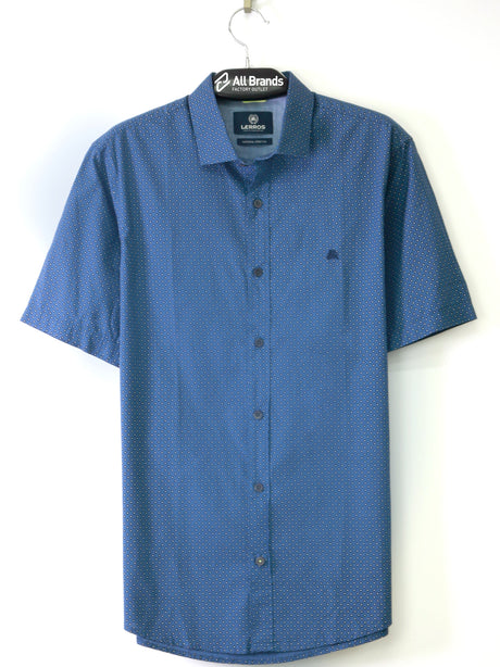 Image for Men's Polka Dots Dress Shirt,Dark Blue