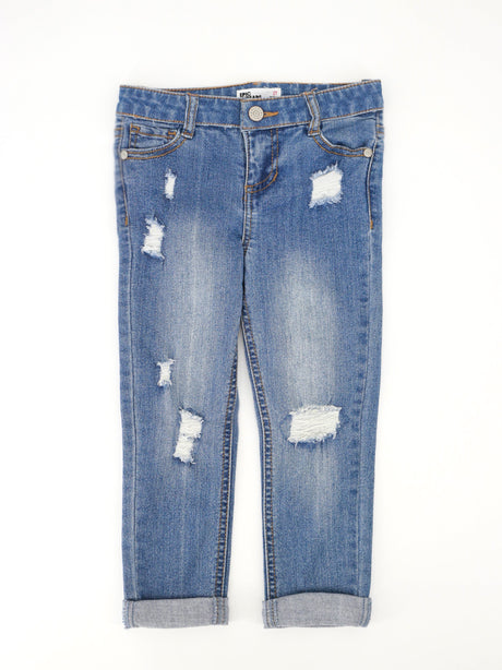 Image for Kids Girl Ripped Washed Jeans,Blue