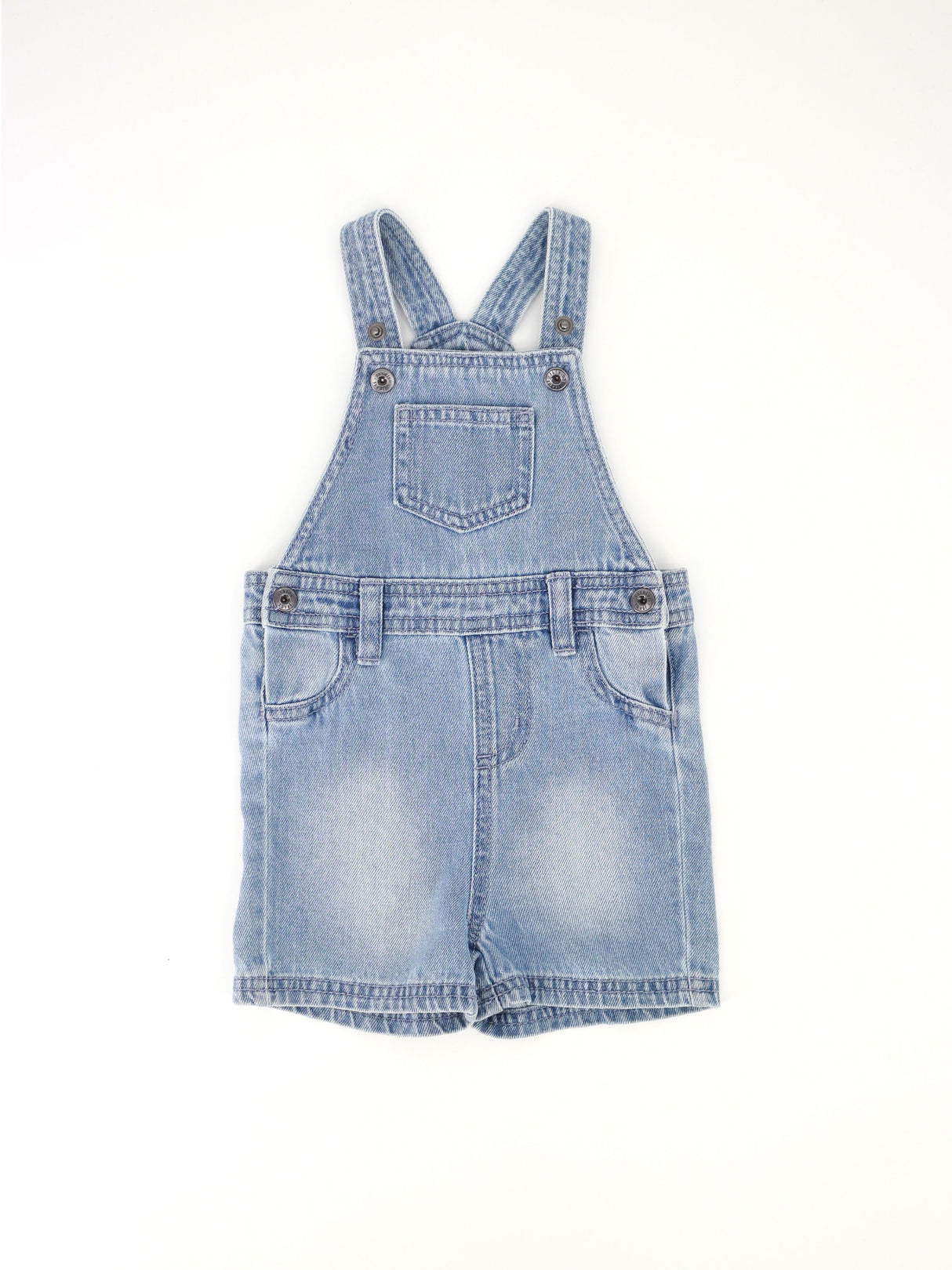 Image for Kids Girl Washed Denim Jumpsuit,Light Blue
