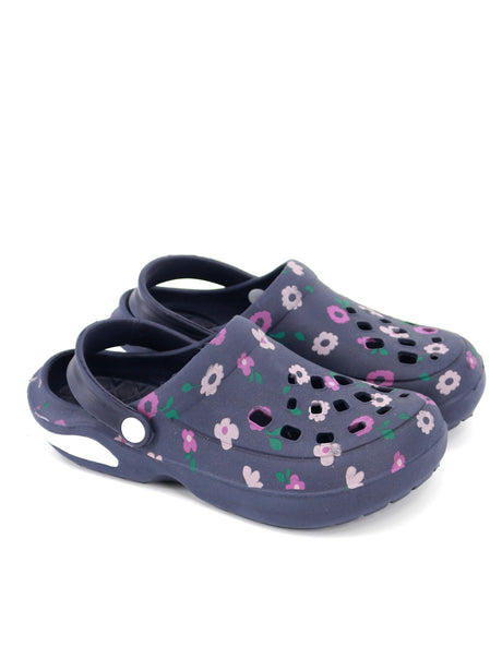 Image for Women's Floral Clogs,Navy