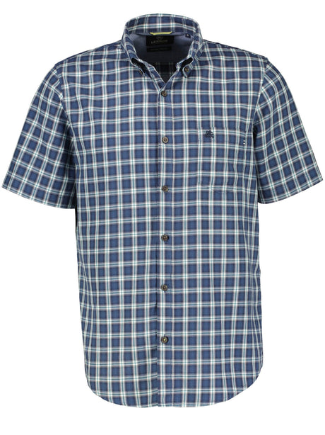 Image for Men's Plaid Dress Shirt,Navy