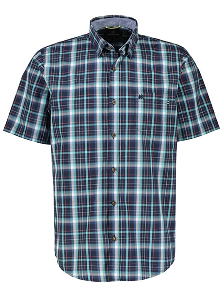 Image for Men's Plaid Dress Shirt,Navy/Blue