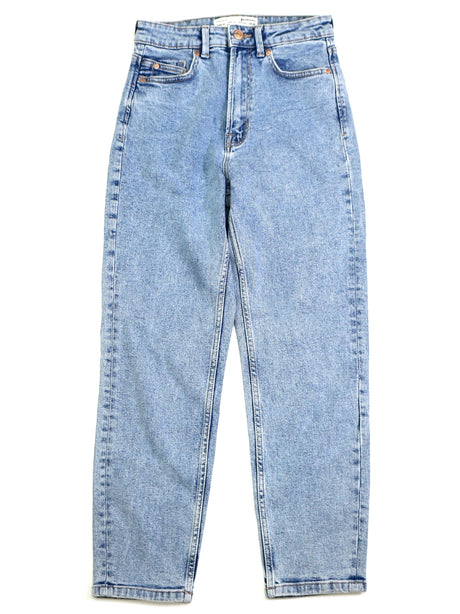 Image for Women's Washed Mom Jeans,Light Blue