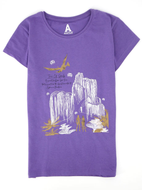 Image for Kids Girl Graphic Printed T-Shirt,Purple