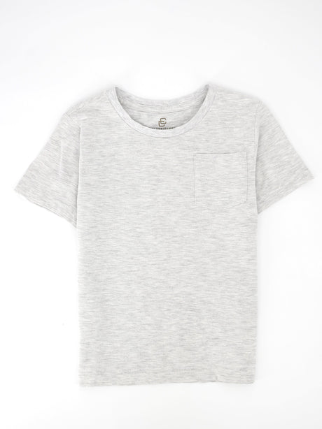 Image for Kids Boy Side Pocket T-Shirt,Grey