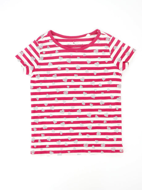 Image for Kids Girl Striped T-Shirt,Fuchsia