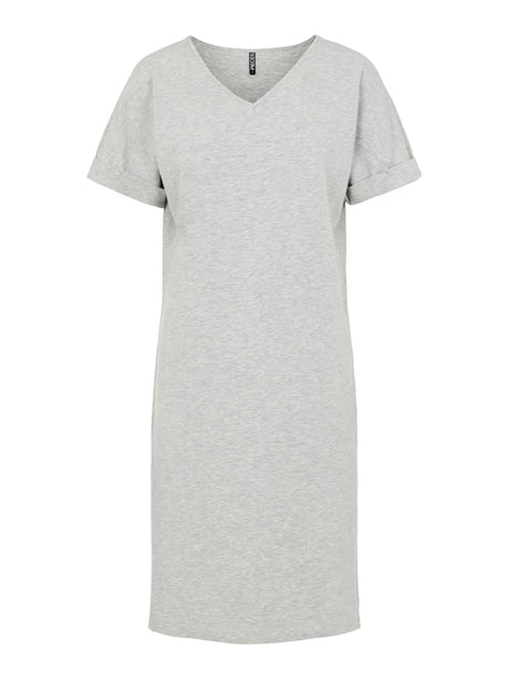 Image for Women's V-Neck MIDI T-Shirt Dress,Grey