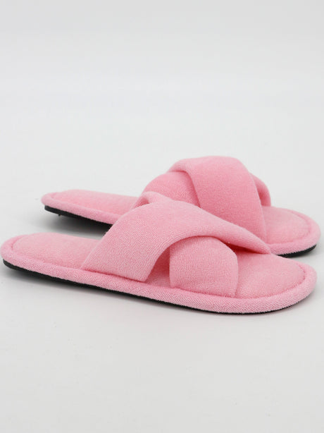 Image for Women's Cross Strap Slippers,Pink