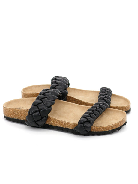 Image for Women's Braided Slide Sandals,Black