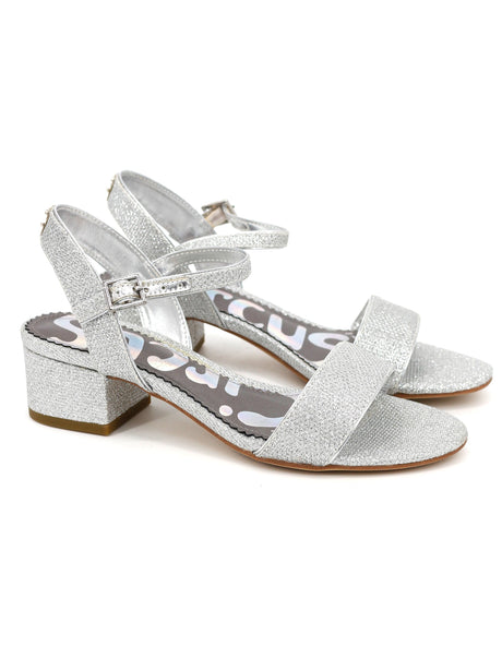 Image for Women's Glam Block Heel Sandals,Silver