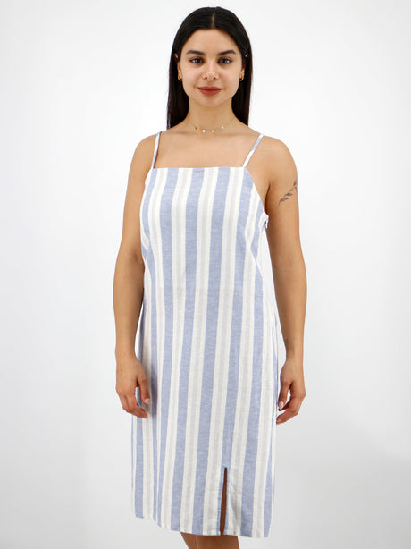 Image for Women's Striped Linen Dress,Multi