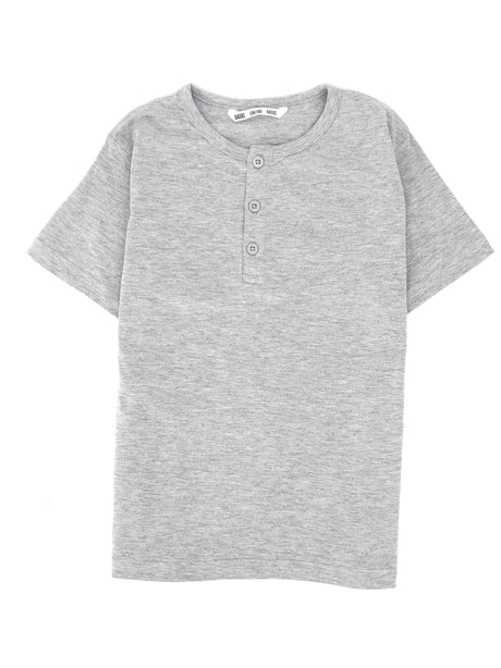 Image for Kids Boy Henley Top,Grey