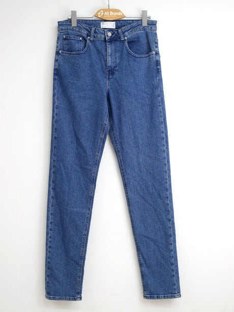 Image for Men's Plain Solid Tapered Jeans,Dark Blue