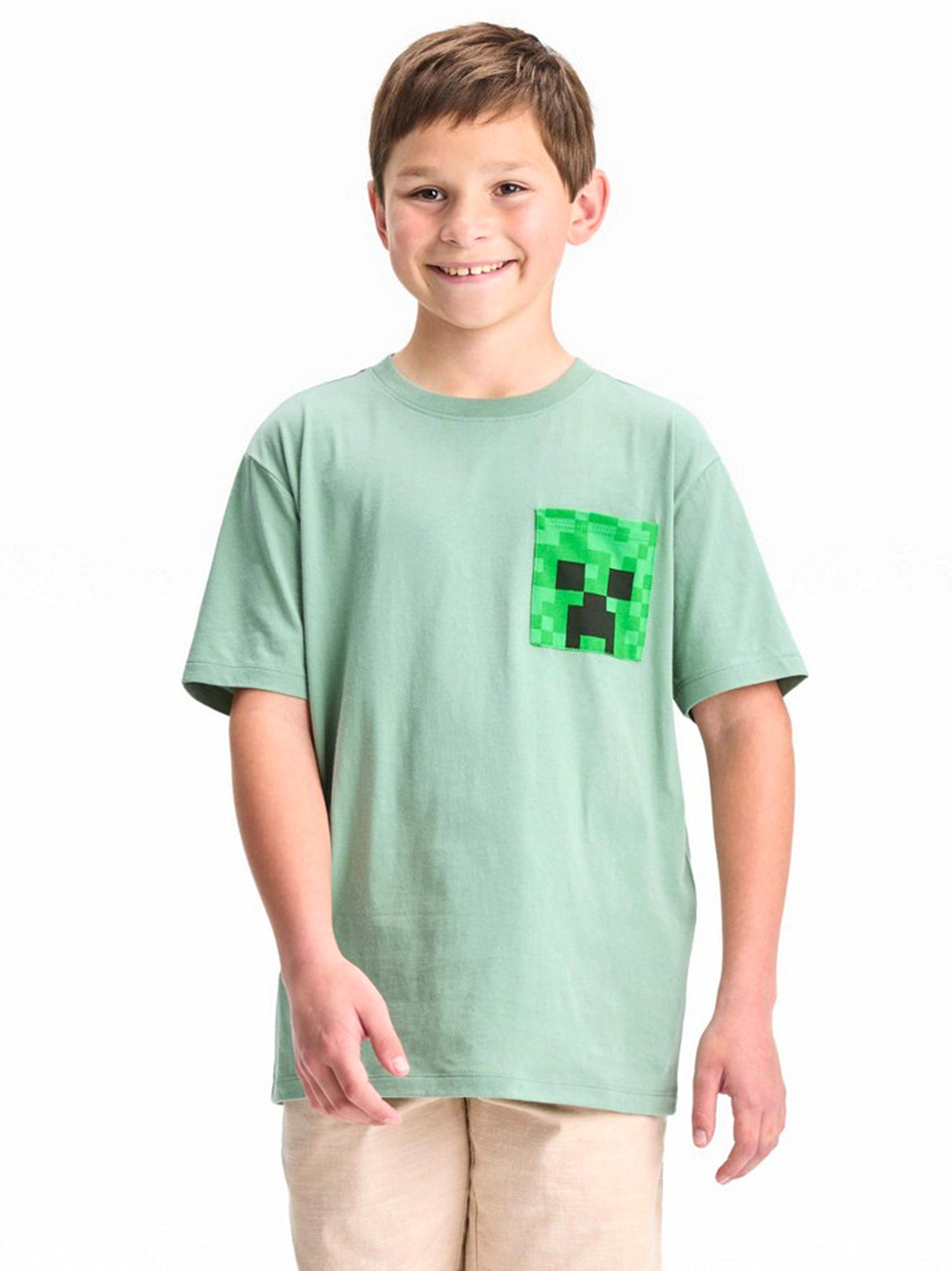 Image for Kids Boy's Graphic Printed T-Shirt,Light Green