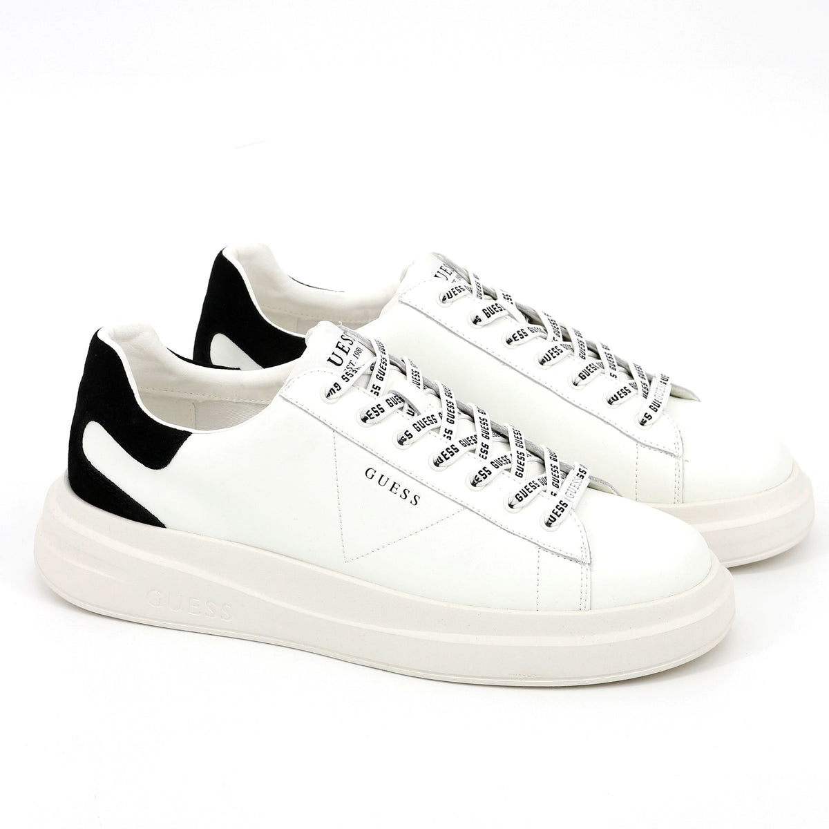 Men's Faux Leather Sneakers,White – All Brands Factory Outlet