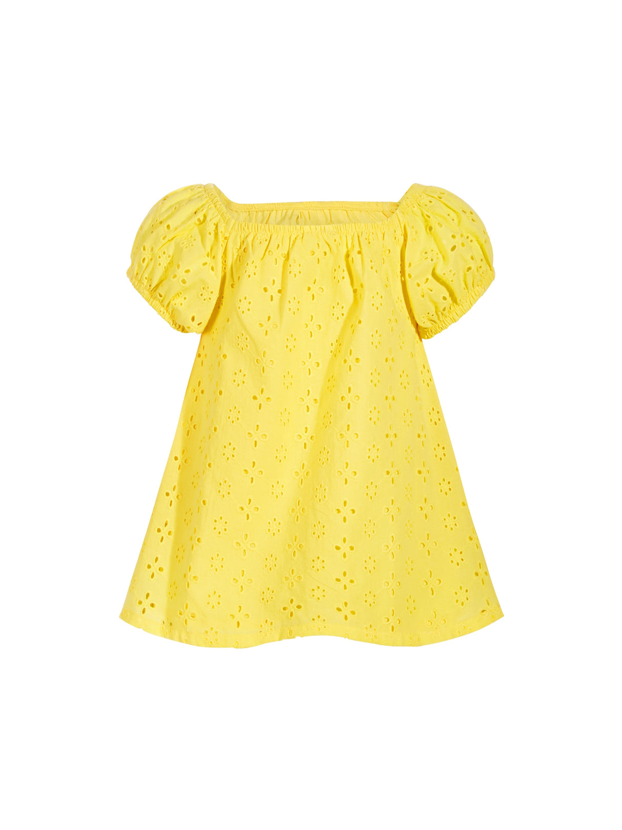 Image for Kid's Girl Floral Embroidered Shirt,Yellow