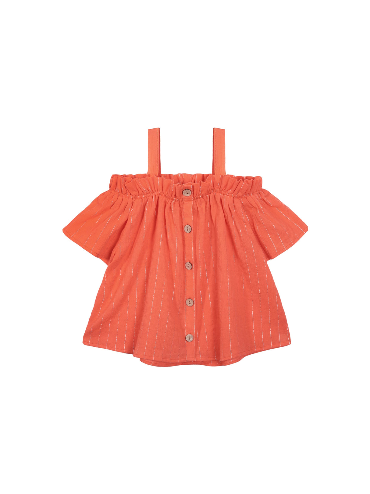 Image for Kid's Girl Textured Challis Top,Coral