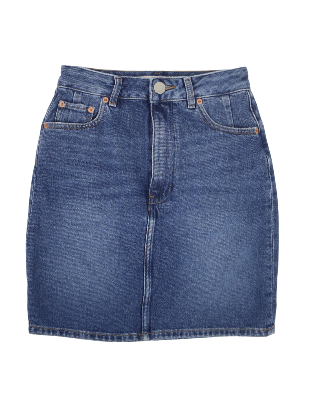 Image for Women's Washed Denim Skirt,Blue