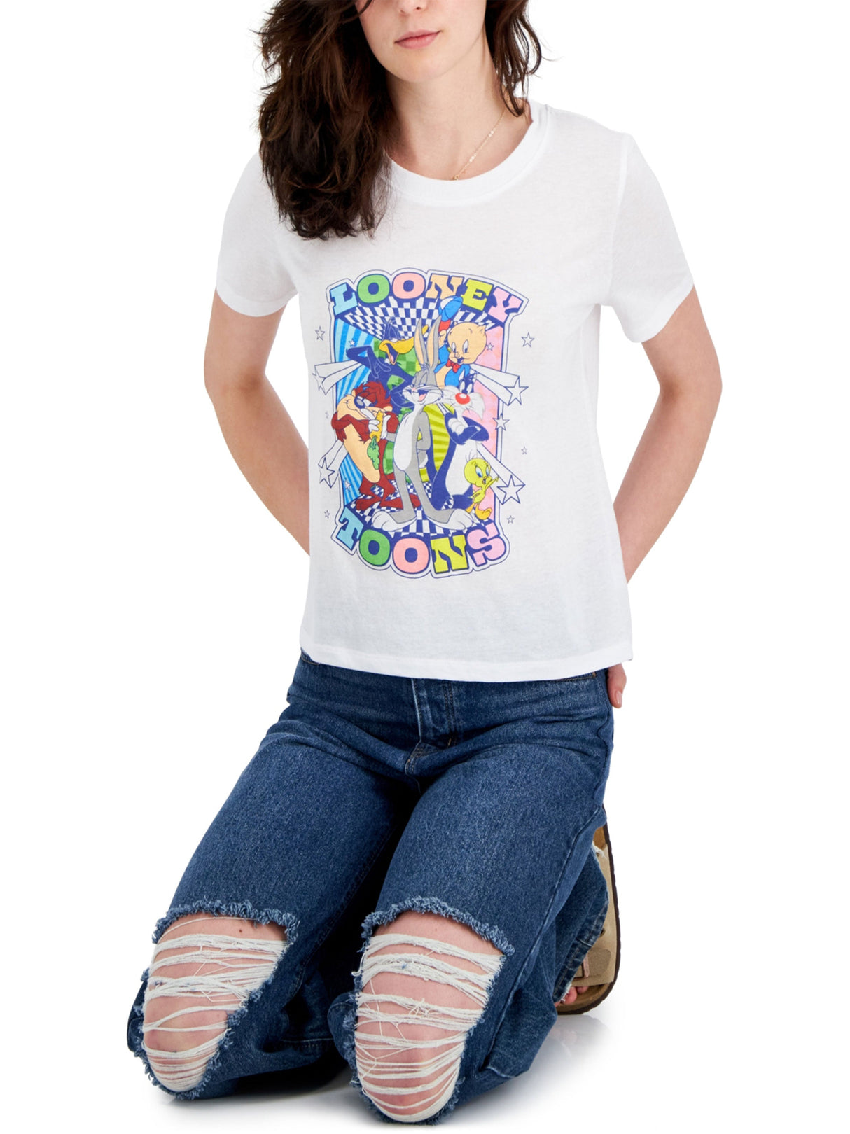 Image for Women's Graphic Printed T-Shirt,White