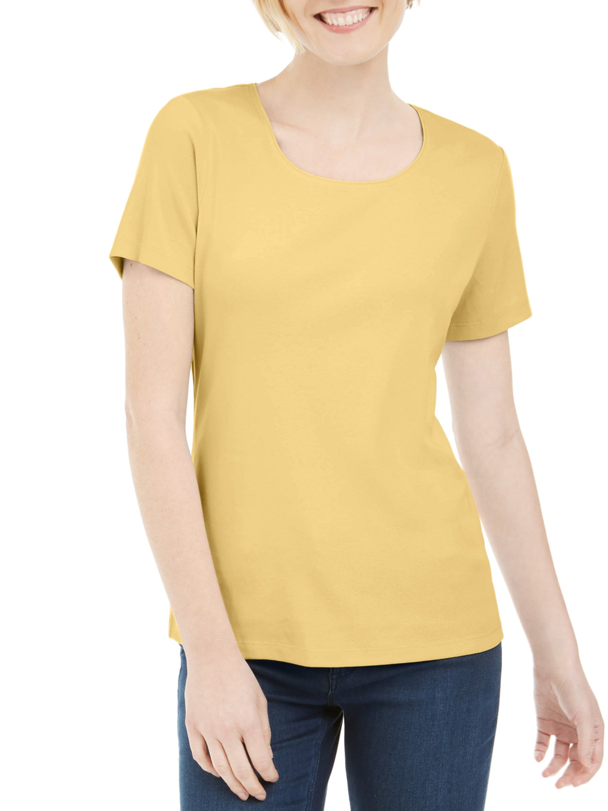 Image for Women's Plain Solid T-Shirt,Yellow