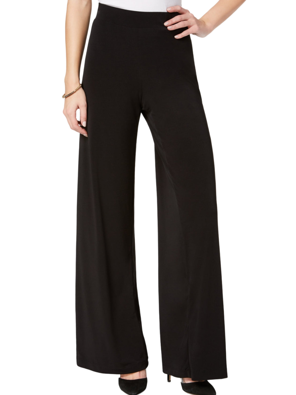 Image for Women's Plain Solid Palazzo Pant,Black
