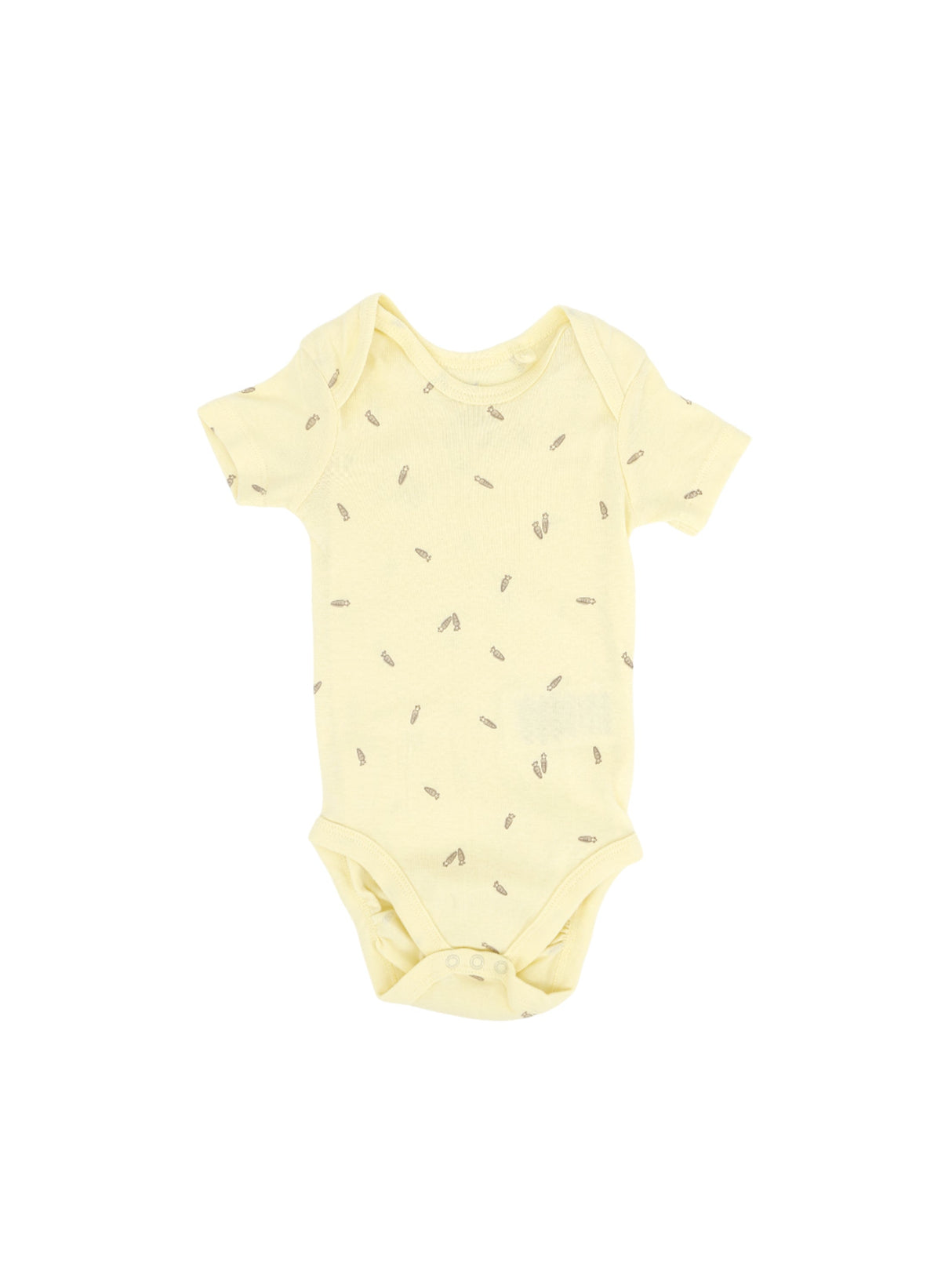 Image for Kids Girl Carrot-Print Bodysuit,Yellow