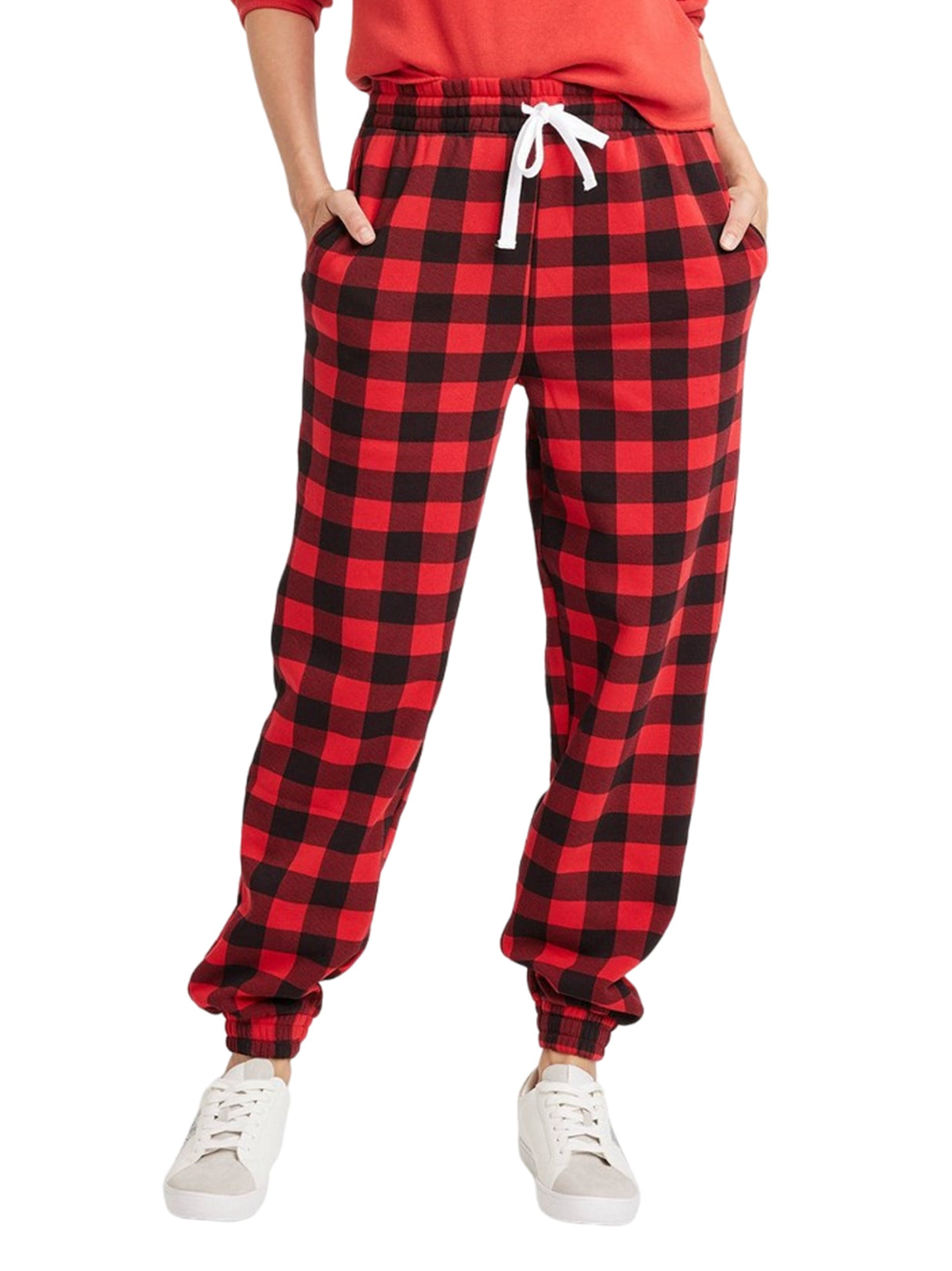 Image for Women's Plaid Sleepwear Pants,Red/Black