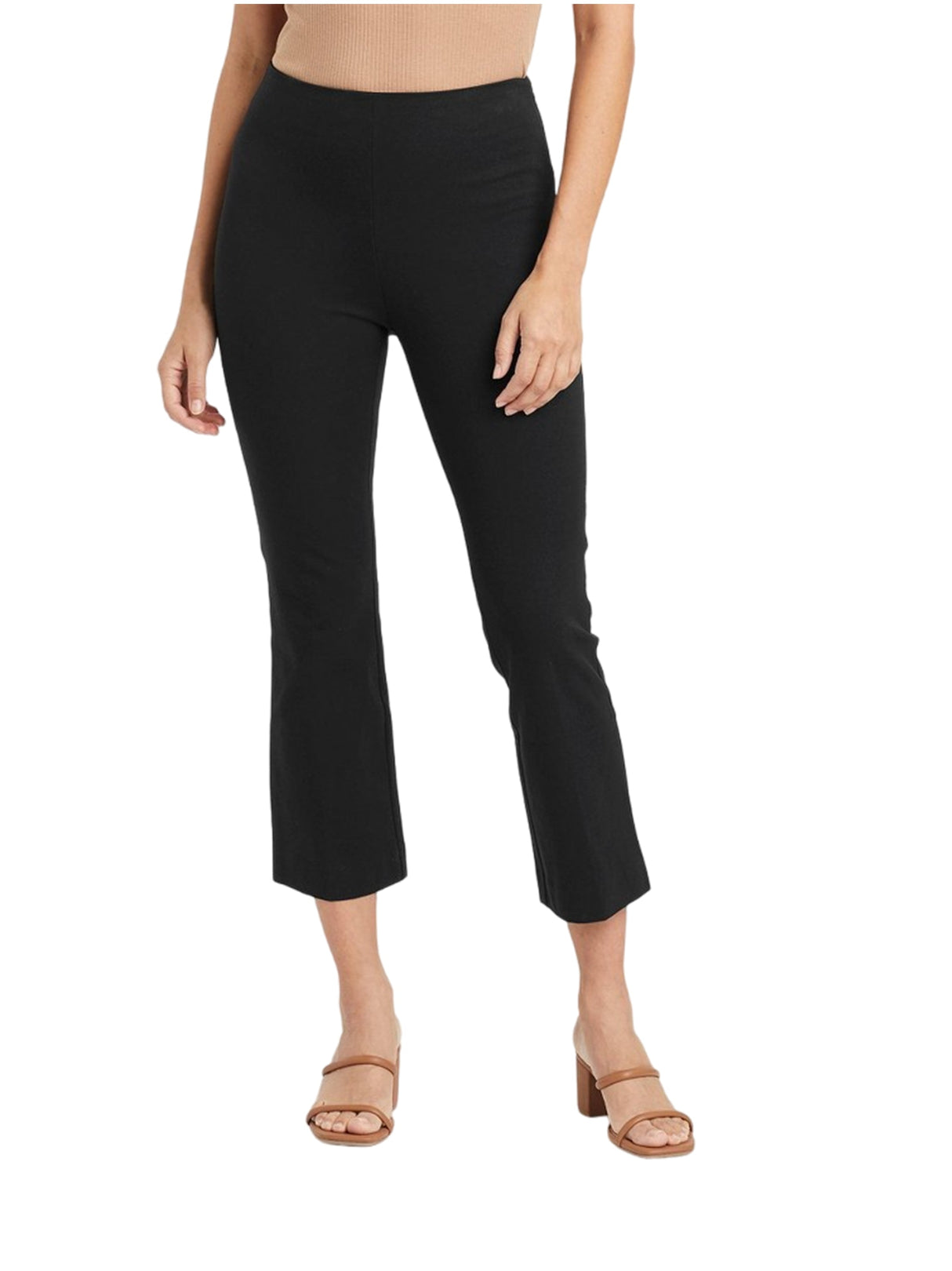 Image for Women's Plain Solid Flare Pant,Black