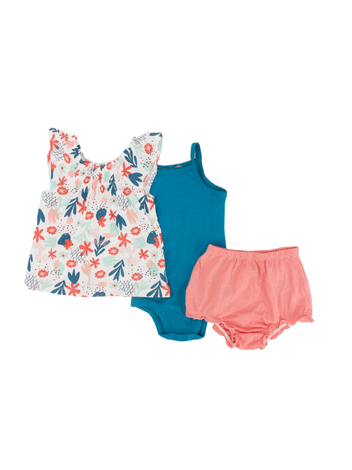 Image for Kids Girl's 3 Pcs Printed Top & Bottom Set,Multi