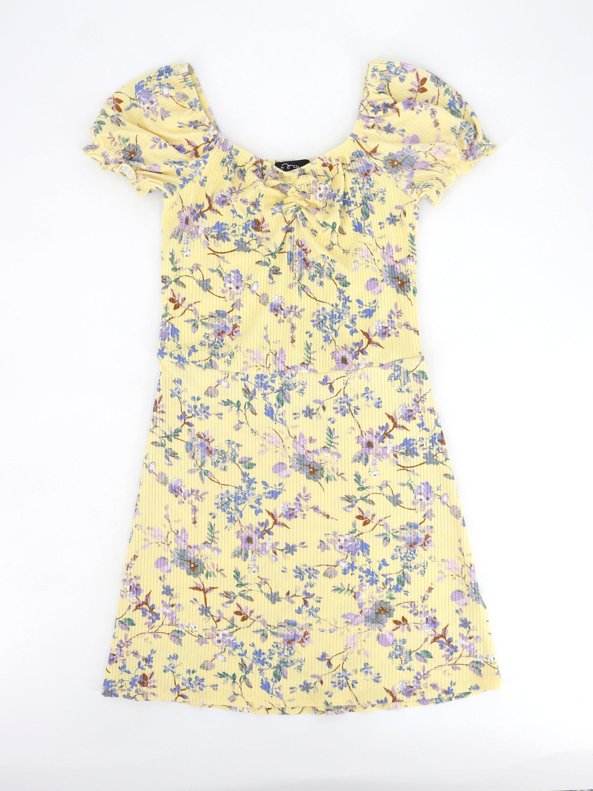 Image for Kids Girl's Floral Printed Dress,Yellow