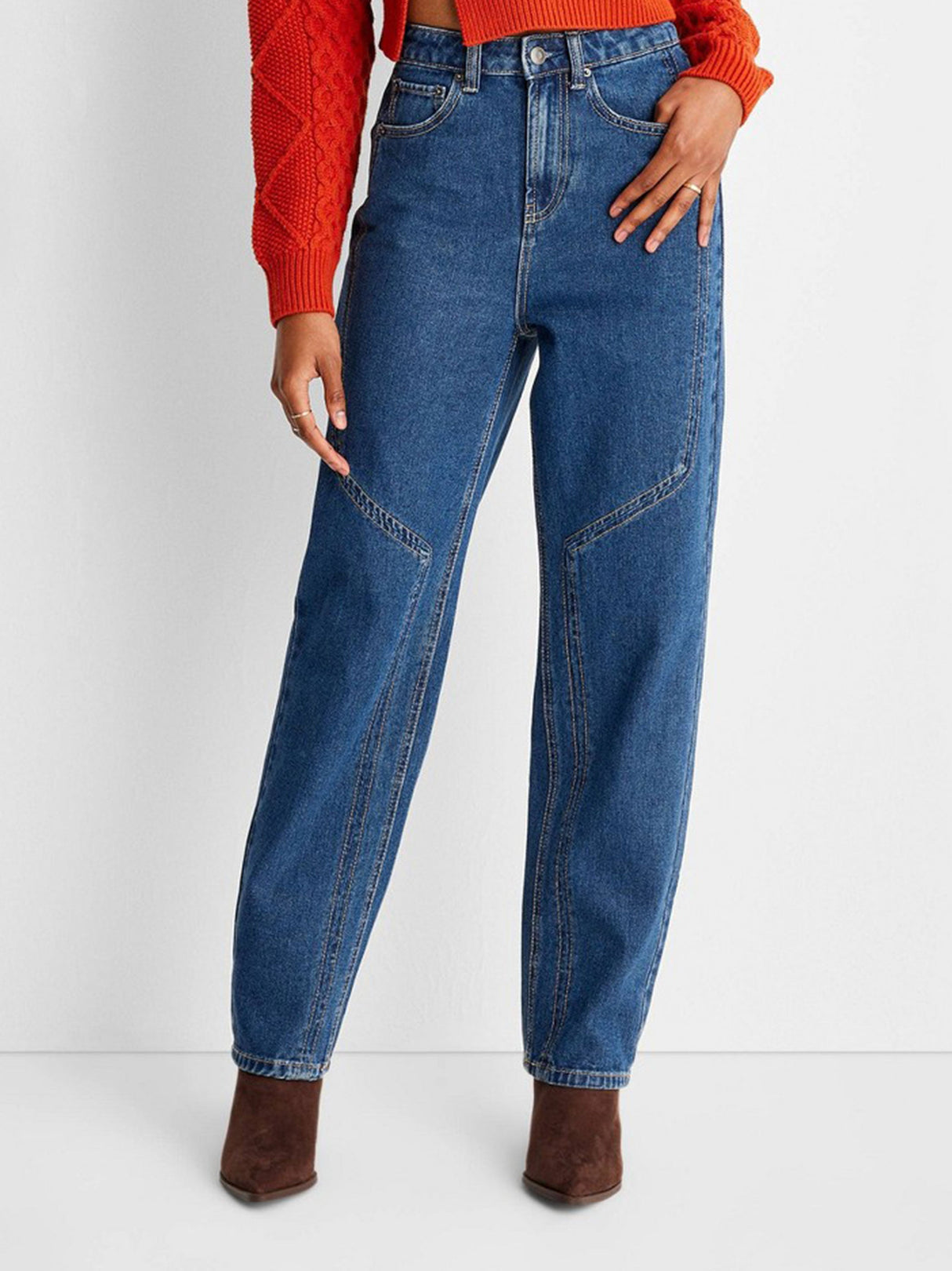 Image for Women's Plain Solid Jeans,Blue