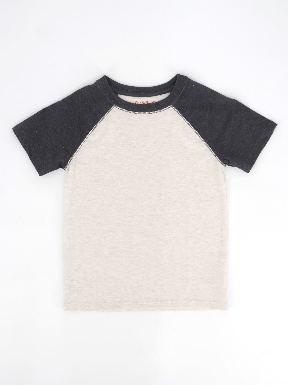 Image for Kids Boy's Colorblocked T-Shirt,Cream/Grey