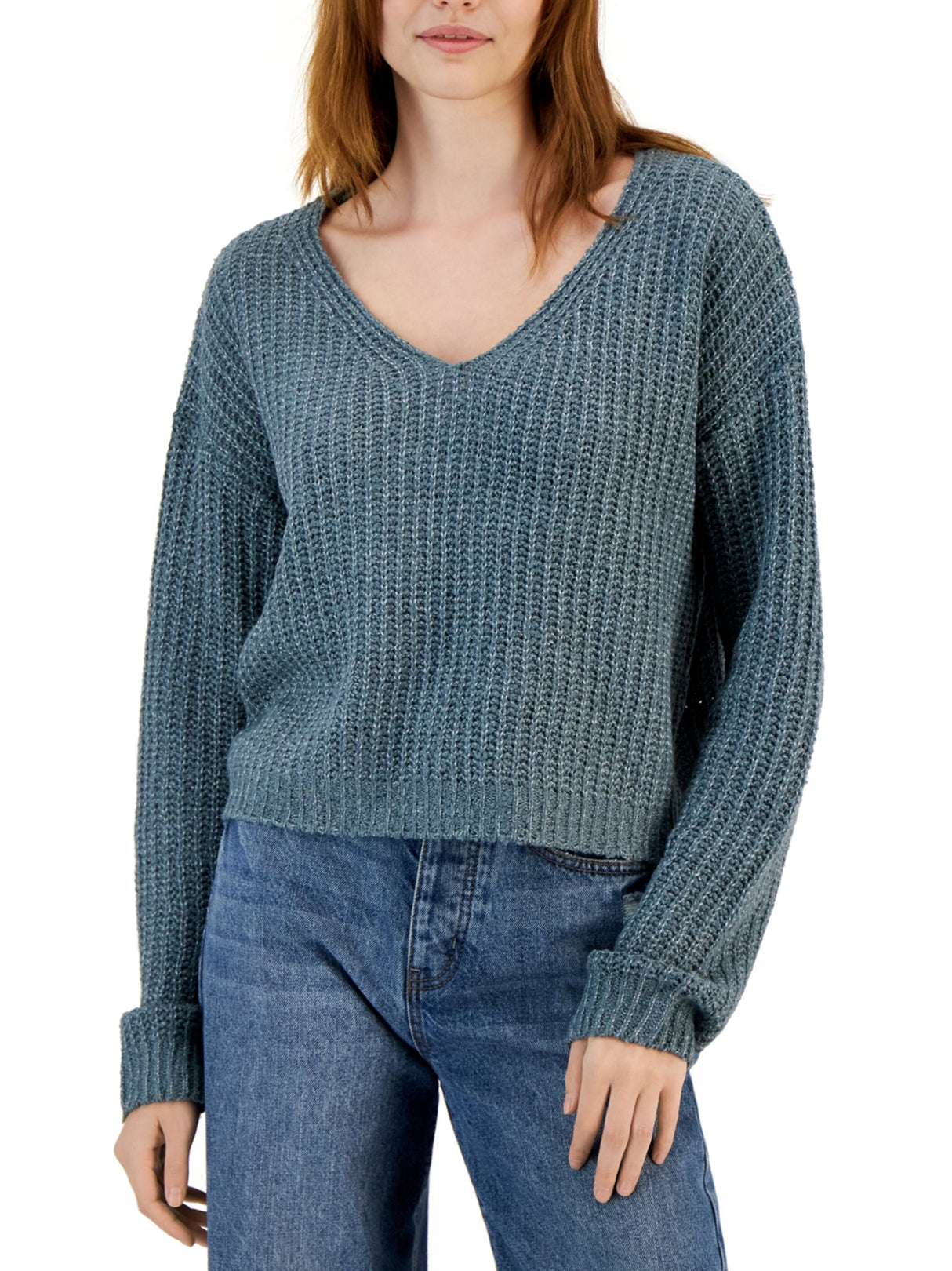 Image for Women's Plain Chunky Sweater,Green