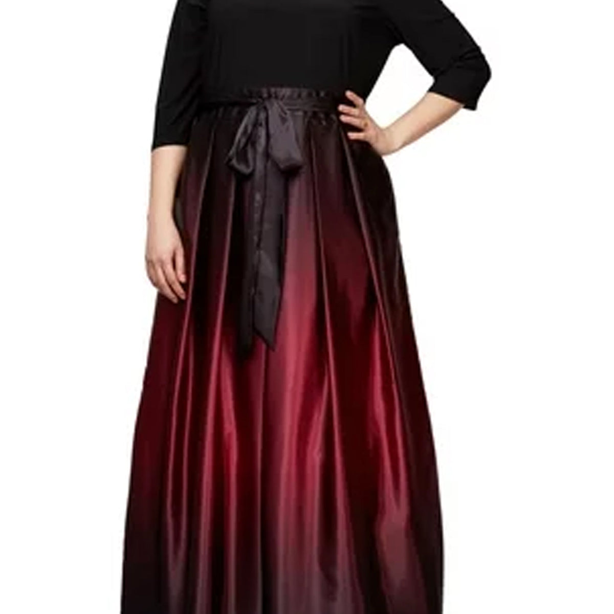 red to black ombre dress EDOUARD LUG BOLD BLACK – Jacques Solovière Paris