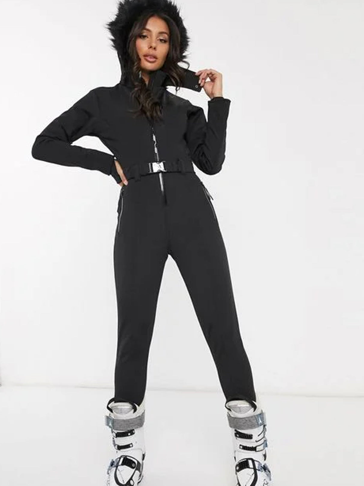 Image for Women's Plain Ski Suit,Black